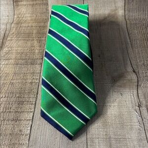 Tommy Hilfiger Green and Navy Striped‎ Tie